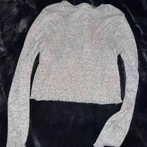 Gray/black American Eagle crop top